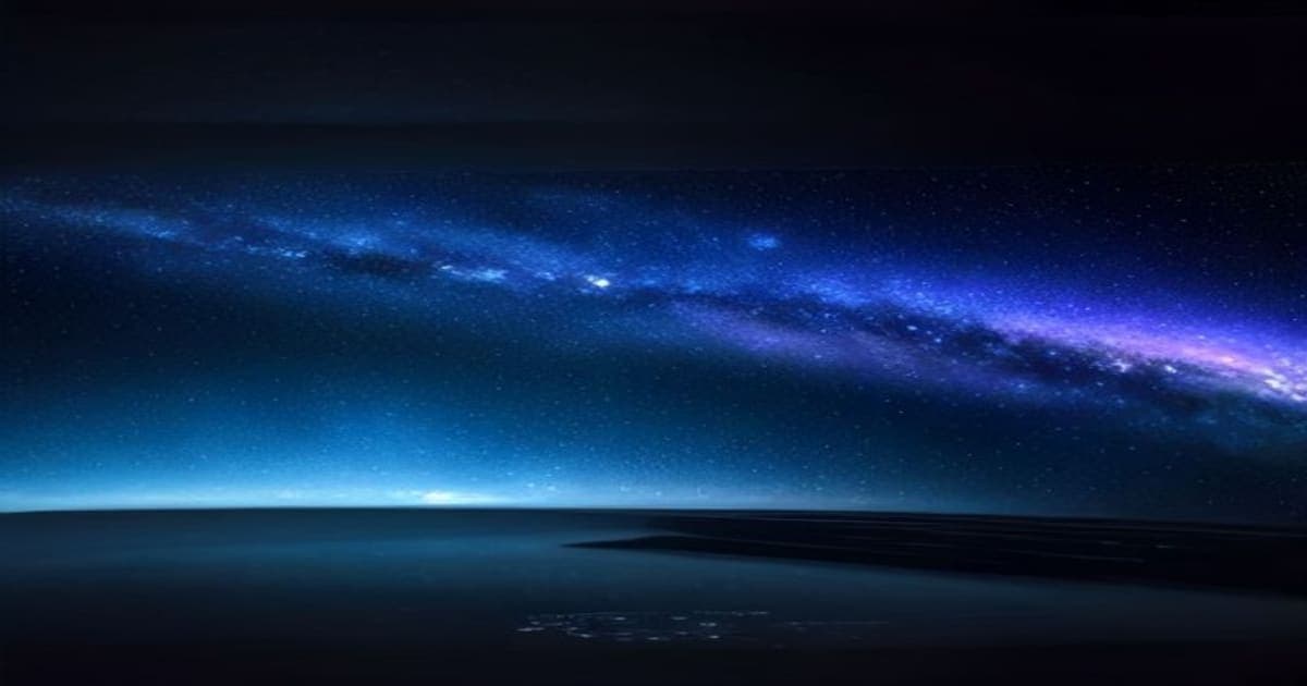 A glowing high-resolution digital simulation of a cosmic sky map featuring billions of illuminated stars, galaxies, and dark matter networks across the night sky.